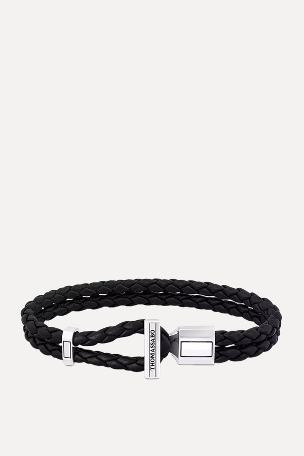 Double Bracelet With Braided Leather from Thomas Sabo