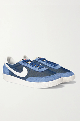 Kill Shot Leather Trimmed Mesh And Suede Sneakers from Nike
