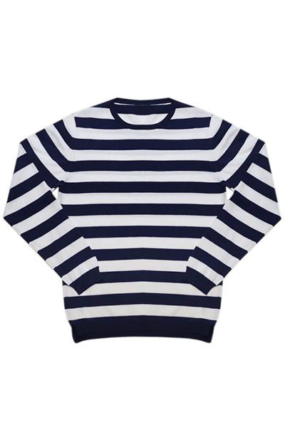 Soft Cotton Wide Striped Sweater from Anderson & Sheppard