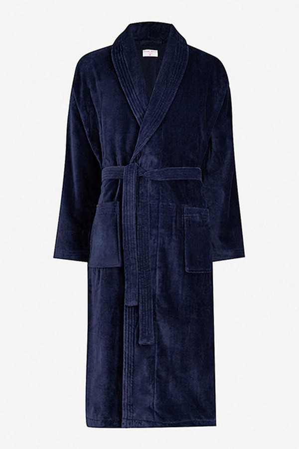 Tritan Cotton Dressing Gown from Derek Rose