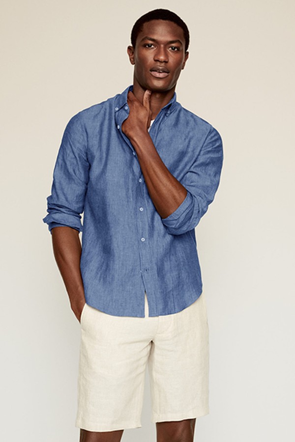 100% Linen Slim Fit Shirt from Mango