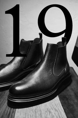 Black Nappa Leather Chelsea Boots from Massimo Dutti