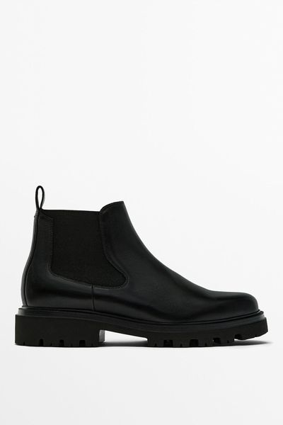 Black Nappa Chelsea Boots