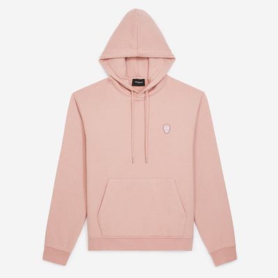 Pale Pink Sweatshirt With Hood And Badge from The Kooples