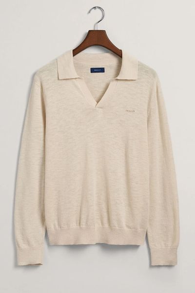 Cotton Linen Polo Sweater
