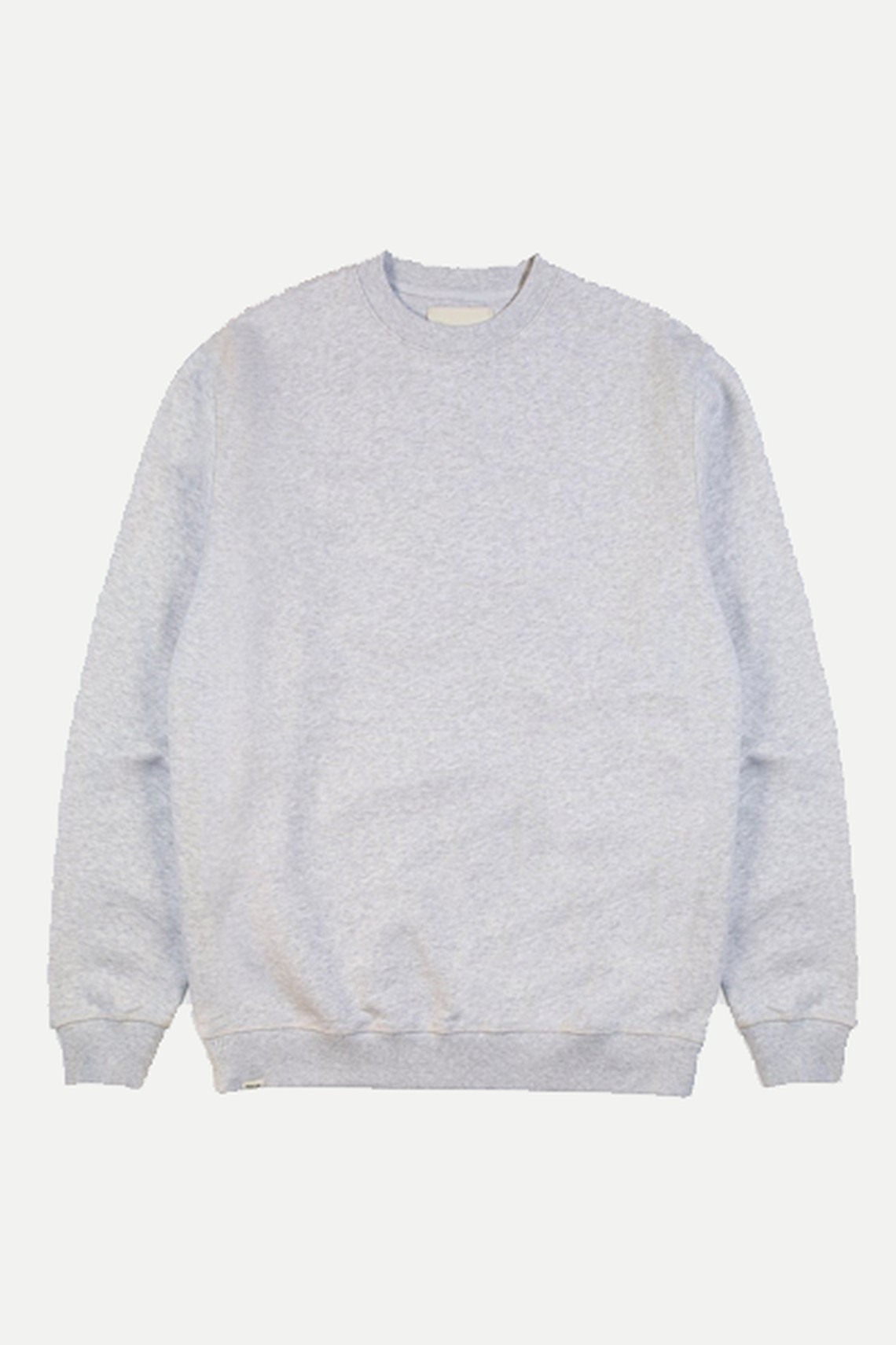 Coldingham Crew Sweatshirt in Grey Marl Fleece Backed Jersey