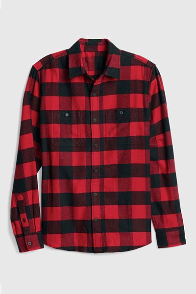 Flannel Work Shirt Red from GAP