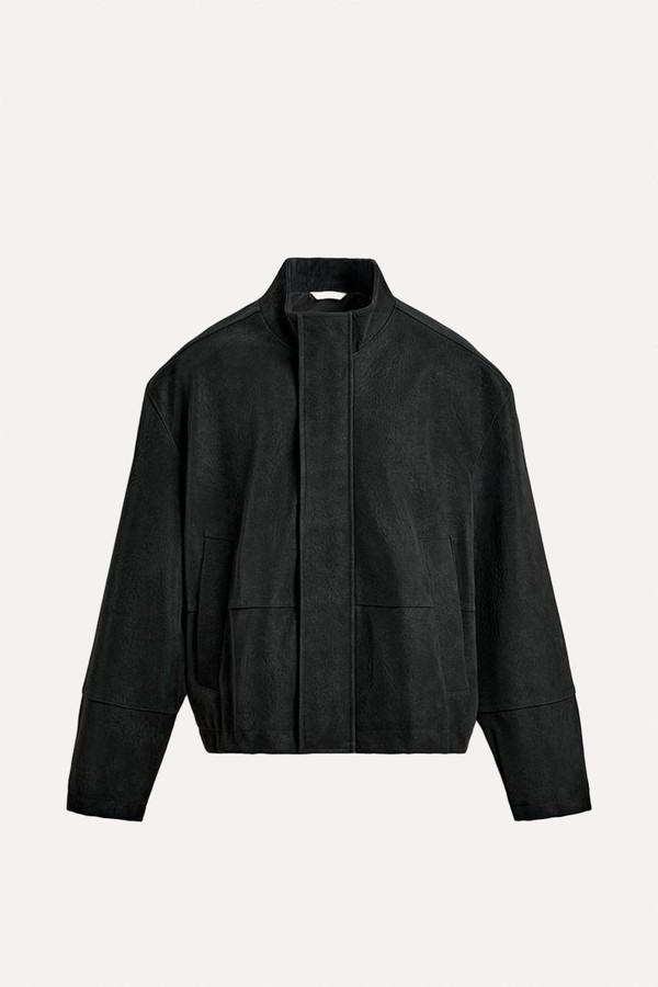 Textured Leather Effect Jacket from Zara