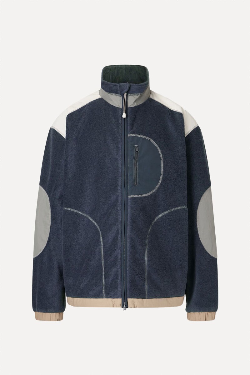 Curve Shell-Trimmed Fleece Jacket from Folk