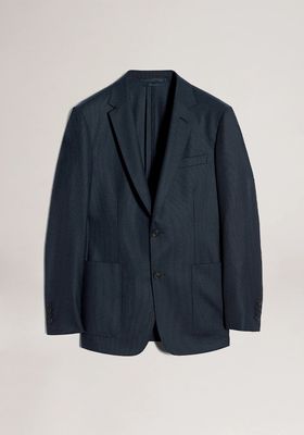 Wool Silk Linen Prince Of Wales Mayfair Jacket