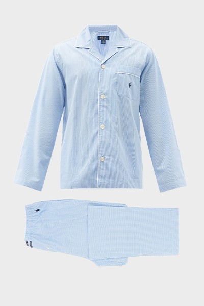 Logo Embroidered Gingham Cotton Pyjamas from Polo Ralph Lauren