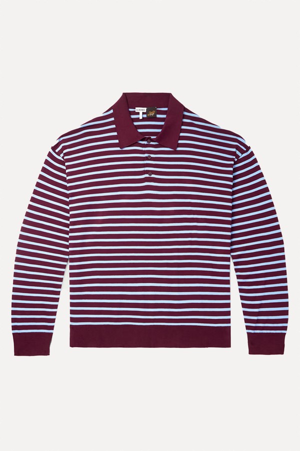 Striped Cotton-Blend Polo Shirt from Loewe x Paula's Ibiza