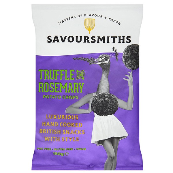 Truffle & Rosemary Luxury English Potato Crisps from Savoursmiths