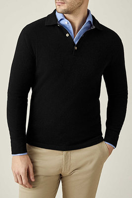Pure Cashmere Polo Sweater from Luca Faloni