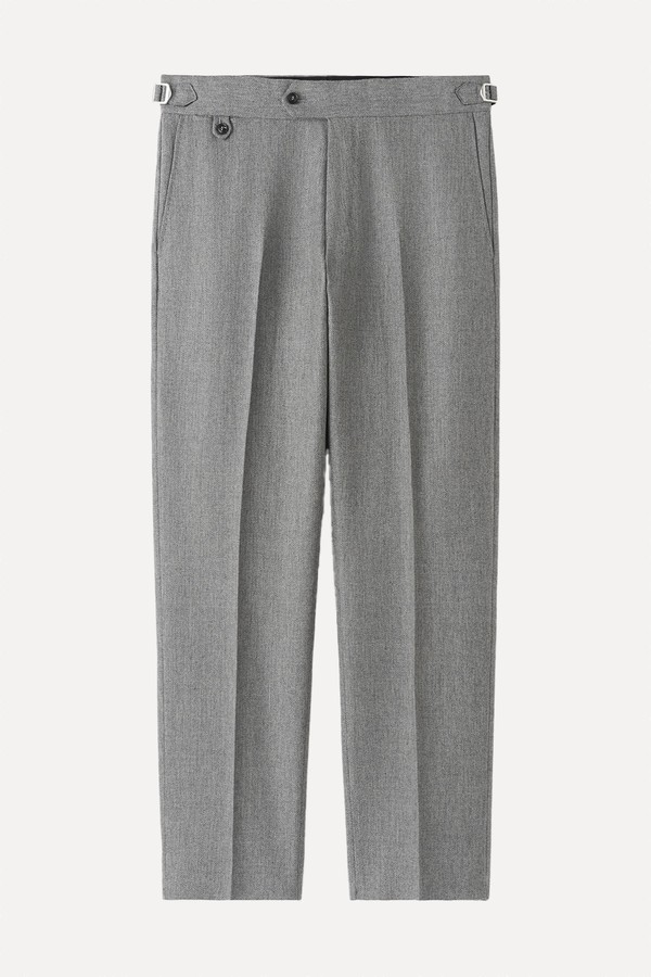 Tense A Mid-Rise Wool Trousers