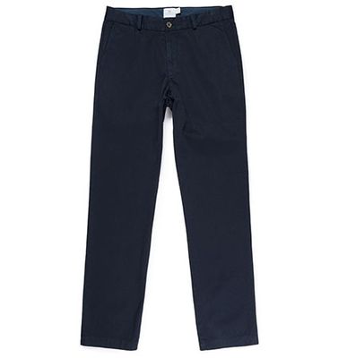 Men’s Stretch Slim Fit Chino in Navy from Sunspel