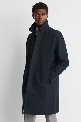 Regent Private White Mid-Length Trench Coat from Reiss