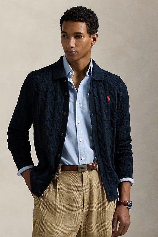 Cable-Knit Cotton Cardigan