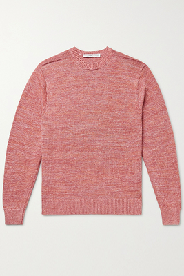 Slim Fit Melange Linen Sweater from Inis Meáin