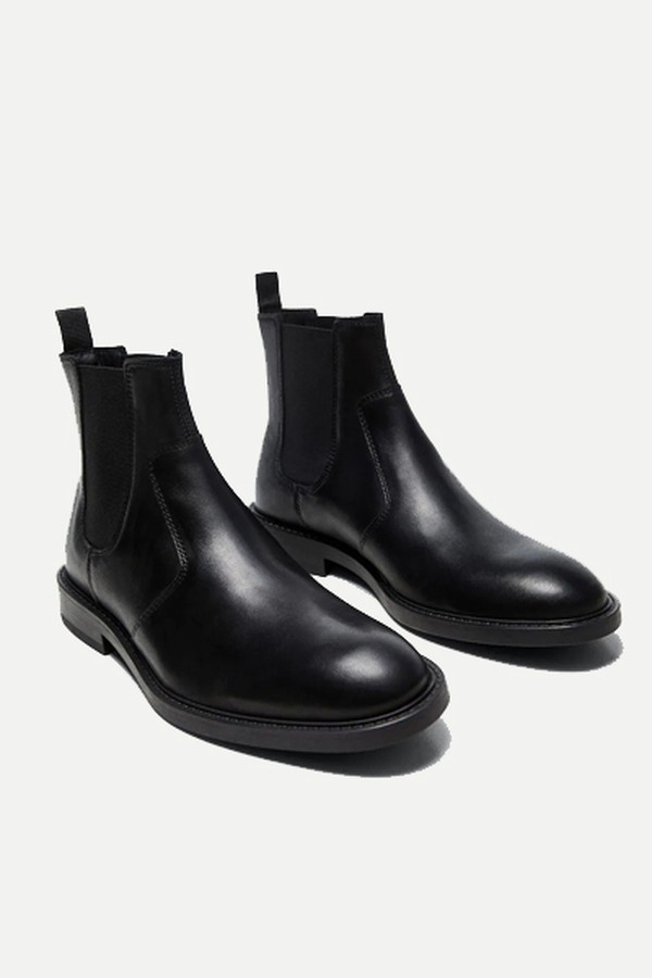 Leather Chelsea Ankle Boots  from Mango