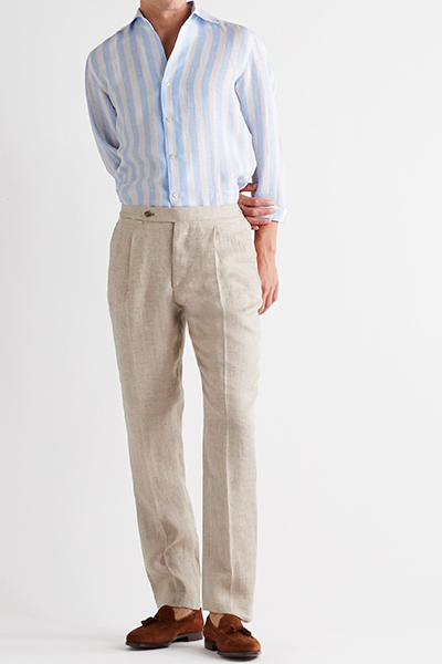 Striped Linen Shirt from De Petrillo