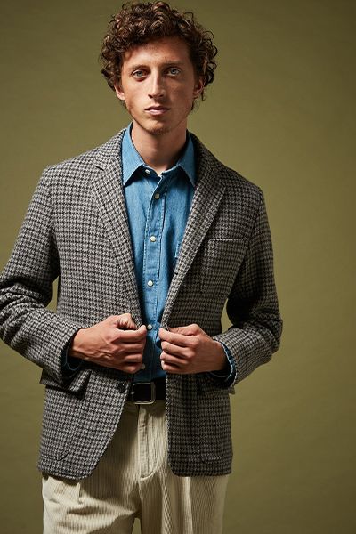 Houndstooth Wool Jess Blazer from Hartford