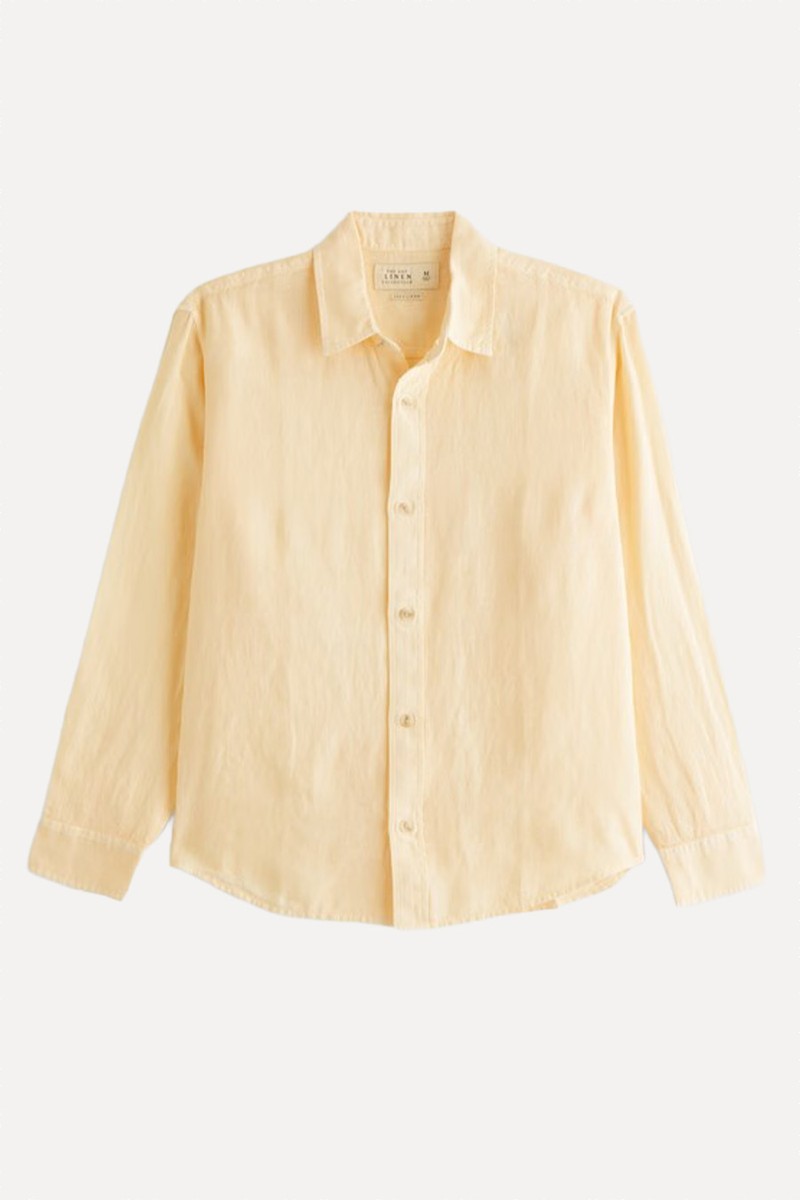 Button-Up Shirt 100% Linen 