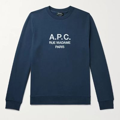 Rufus Logo Embroidered loopback Cotton Jersey Sweatshirt from A.P.C.