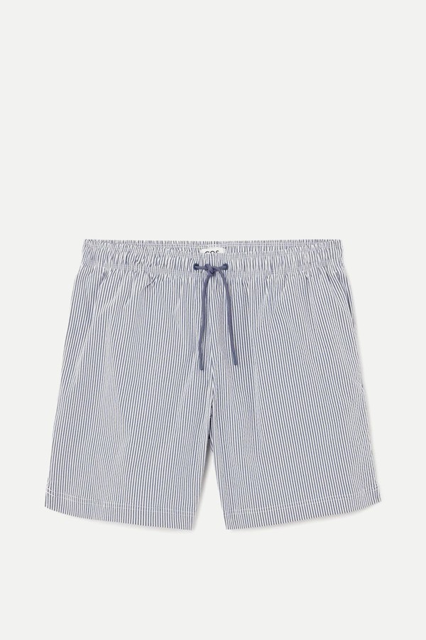 Striped Seersucker Swim Shorts