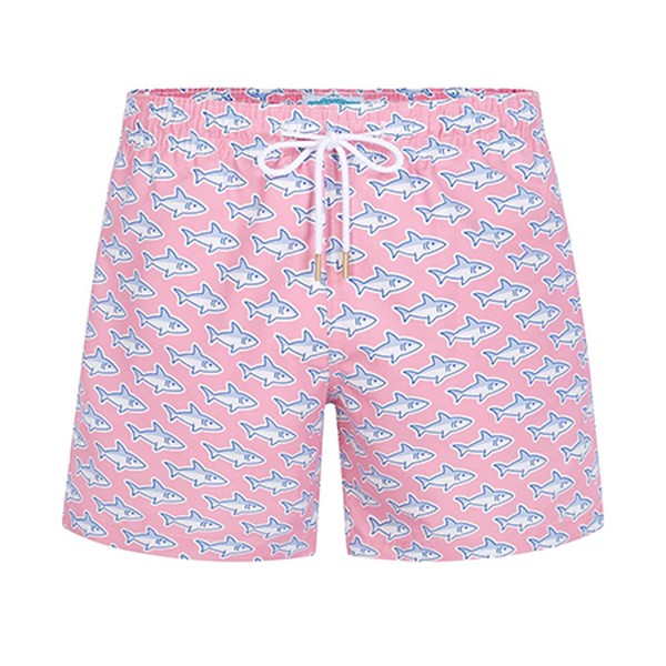 Pink Shark Classic Swim Shorts from Reef Knots