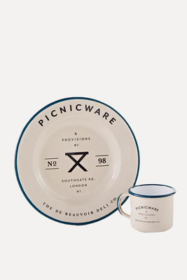 Enamelware Mug & Plate from De Beauvoir Deli 