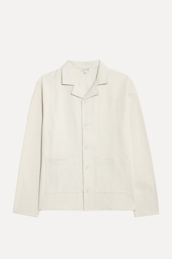 Pure Cotton Waffle Overshirt