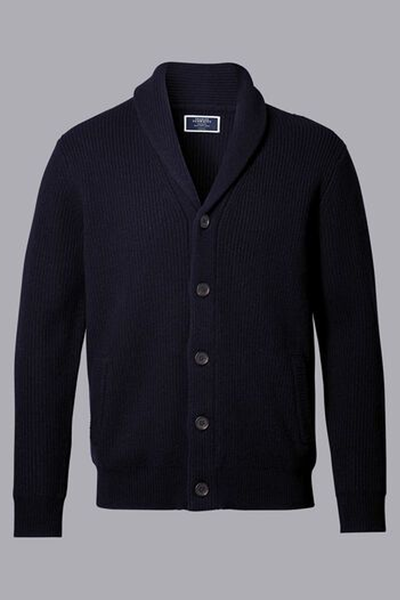 Merino Shawl Neck Chunky Cardigan