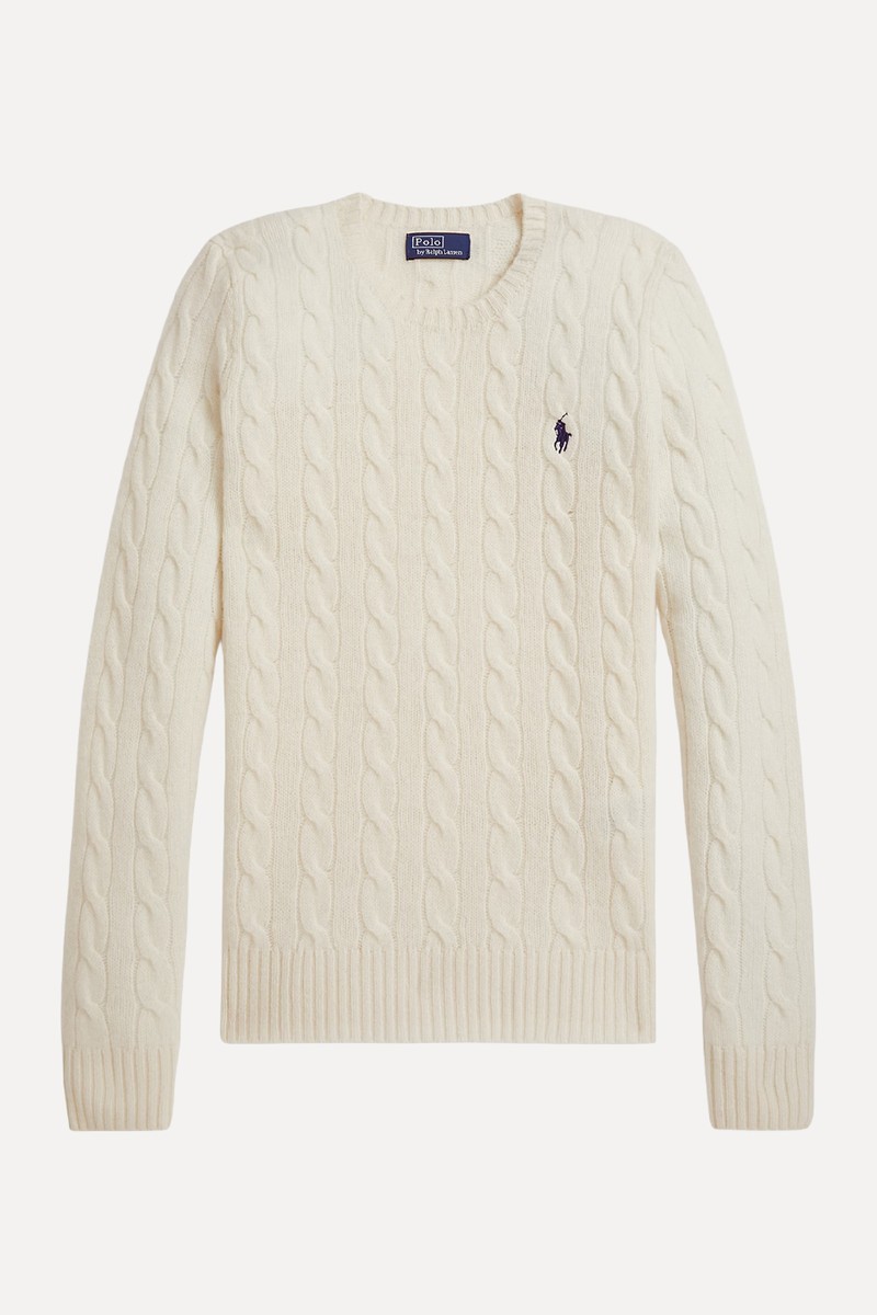 Cable Wool-Cashmere Crewneck Jumper