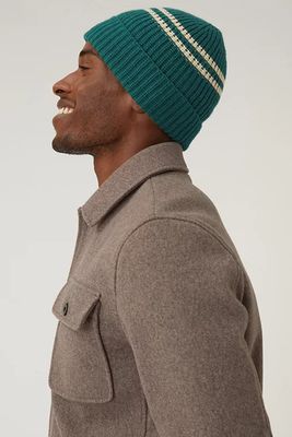 Striped Knitted Beanie Hat  from M&S Collection 