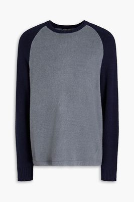 Brushed Two-Tone Cotton Blend Sweater from James Perse