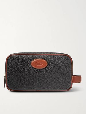 Leather Trimmed Scotchgrain Wash Bag from Mulberry