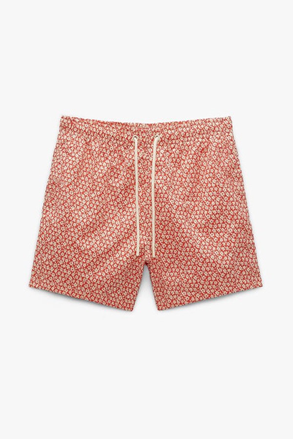 Floral Print Swimming Trunks from Zara