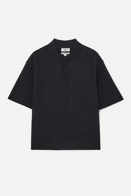Contrast-Panel Polo Shirt from COS