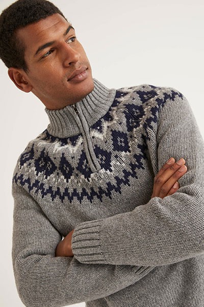 Fair Isle Half-Zip