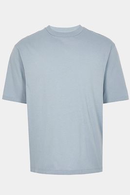 Blue Oversized Short Sleeve T-Shirt