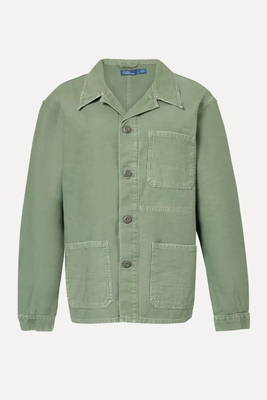 Faded-Wash Patch-Pocket Cotton Chore Jacket from Polo Ralph Lauren 