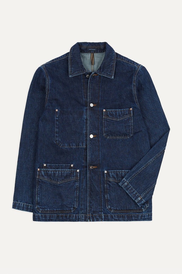 Selvedge Denim Five-Pocket Chore Jacket from Drake's