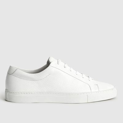 Tumbled Leather Sneakers from Reiss