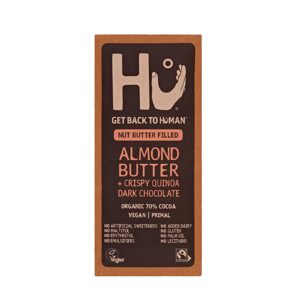 Almond Butter & Crispy Quinoa Dark Chocolate from Hu