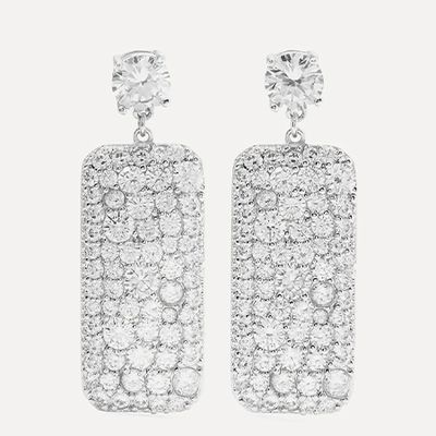 Silver-Tone Crystal Earrings from Kenneth Jay Lane