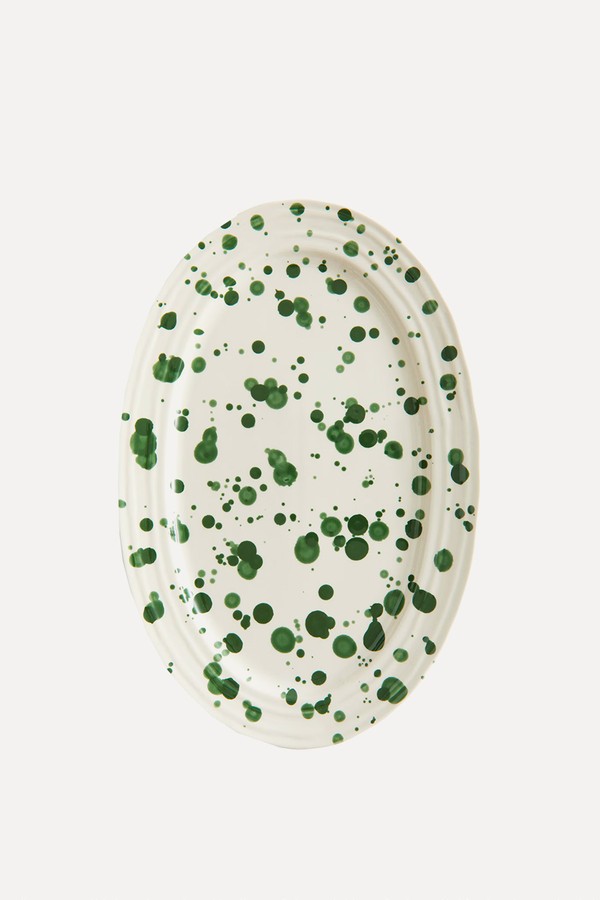 Speckled-Glaze Stoneware Serving Plate from H&M