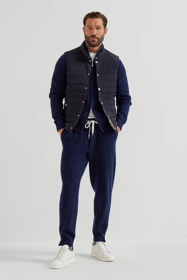 Bonded Taffeta Lightweight Down Vest from Brunello Cucinelli