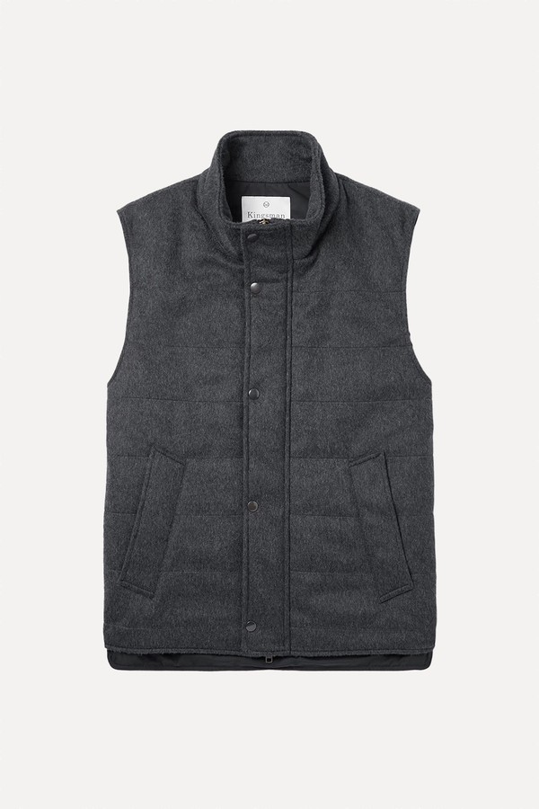 Slim-Fit Quilted Padded Wool & Cashmere-Blend Gilet from Kingsman
