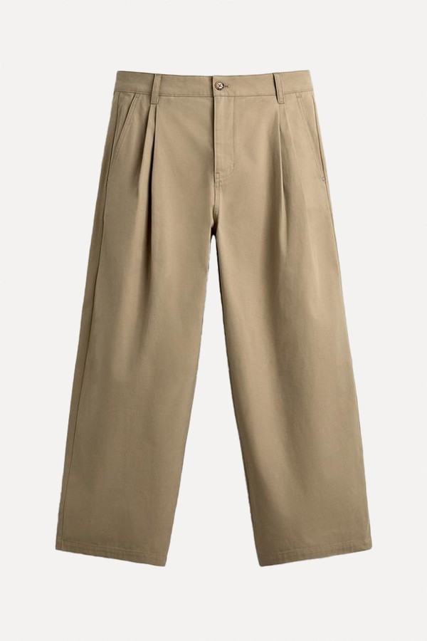 Wide-Leg Chino Trousers from Zara